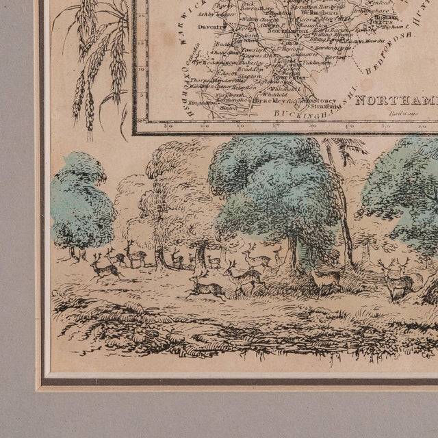 1850's Small Antique County Map For Sale - Image 9 of 12