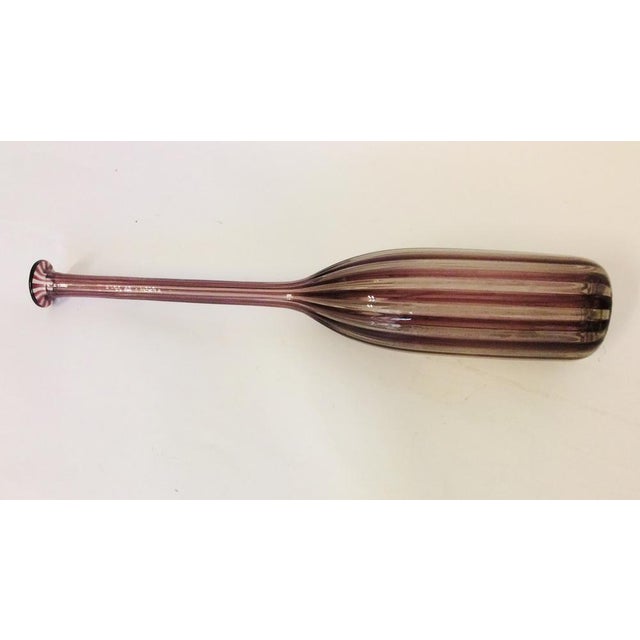 Venini Large Blown Glass Bottle Vase by Gio Ponti for Venini, 1980s For Sale - Image 4 of 5