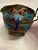 Chinese Antique Chinese Export Enameled Copper Miniature Tea Cup Floral Design For Sale - Image 3 of 6