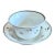 Antique Leeds Pearlware Cup and Saucer With Brown Foliate Decoration, Circa 1800 For Sale