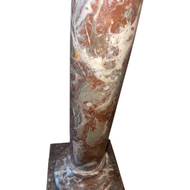 Early 20th Century Early 20th Century Italian Breccia Pernice Marble Pedestal Column For Sale - Image 5 of 7