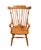 ETHAN ALLEN Heirloom Nutmeg Maple Colonial Early American Fiddleback Duxbury Dining Arm Chair 10-6072A 41.5" High 25" Wide...