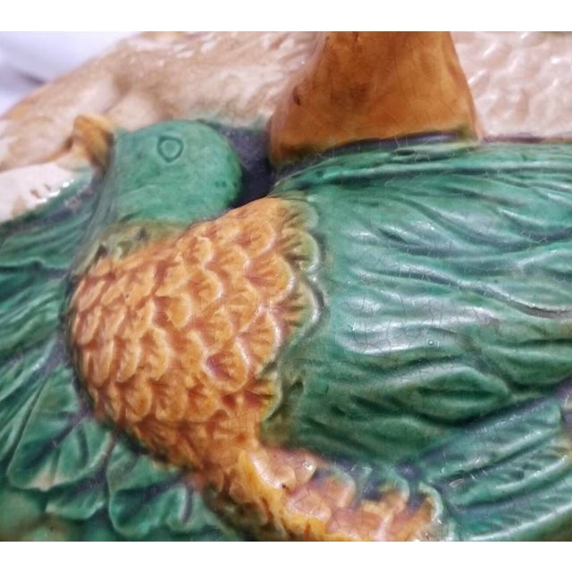 1930s Farmhouse Zoomorphic Casserole Dish with Rabbit and Duck, 1930s For Sale - Image 5 of 11