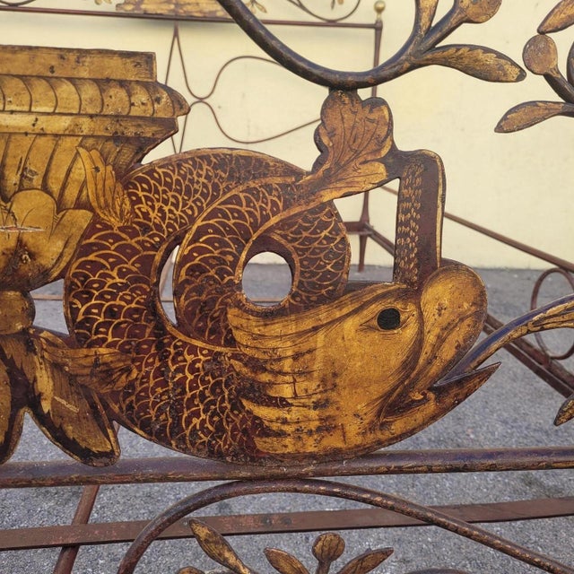 Genoese Bed in Painted Iron, 1800s For Sale - Image 12 of 18