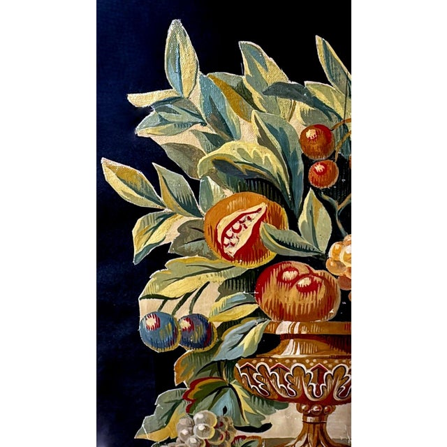 Black Painting Cutout Oil on Canvas Framed With Faux-Bamboo Wood -02 For Sale - Image 8 of 12