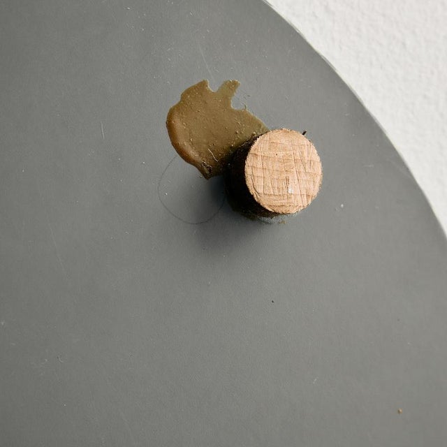 Glass Vintage Round Wall Mirror, 1970s For Sale - Image 7 of 8