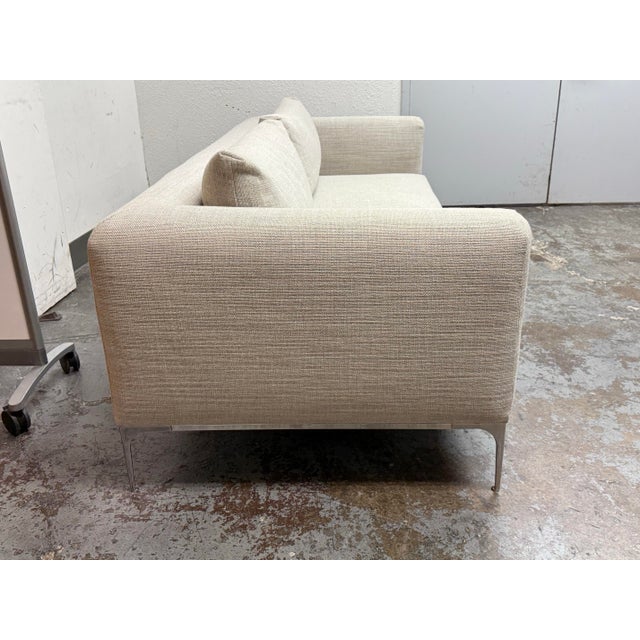 Design Within Reach Design Within Reach Jonas Snow Linen Sofa For Sale - Image 4 of 12