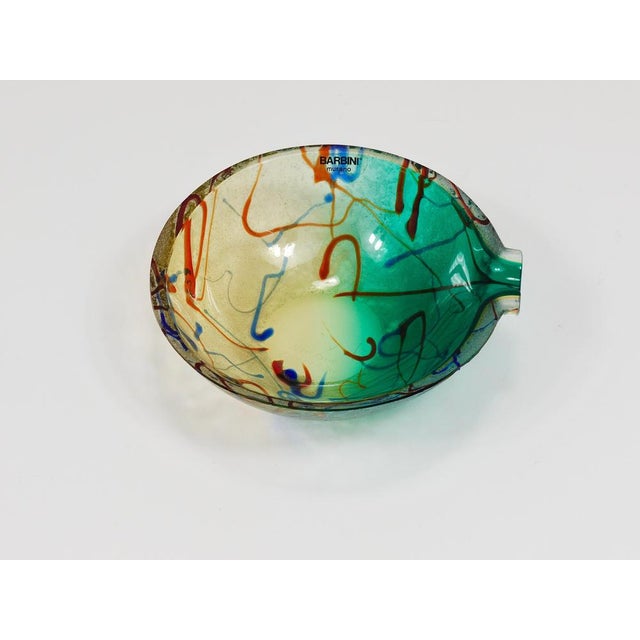 Vintage Italian Murano Art Glass Bowl by Alfredo Barbini, 1970s For Sale - Image 14 of 18