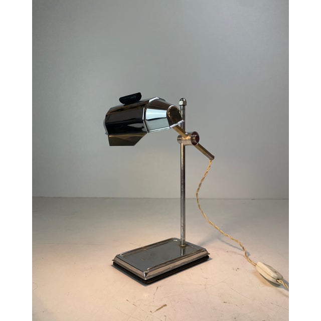 Dactyl, Art-Deco Desk Lamp by Jean Chavanis for Pirouett, France, 1940s For Sale - Image 6 of 18