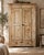 A handsome late 19th century pine wardrobe with a wonderfully honest, timeworn surface and practical knock-down...