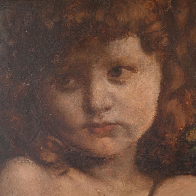 Hugo Crola, Cupid, 1900s, Oil Painting on Canvas, Framed For Sale - Image 5 of 10