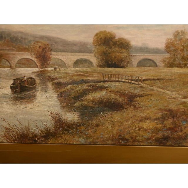 E Steele, River Thames Wallingford, 19th Century, Oil Painting, Framed For Sale - Image 8 of 9