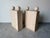 Striking 1980’s postmodern Italian dining table bases crafted in solid travertine. This sculptural pair features bold...
