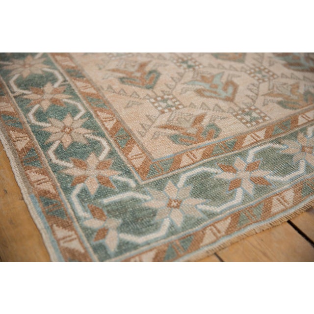 Antique White Vintage Distressed Oushak Rug Runner - 4'11" x 10'5" For Sale - Image 8 of 10