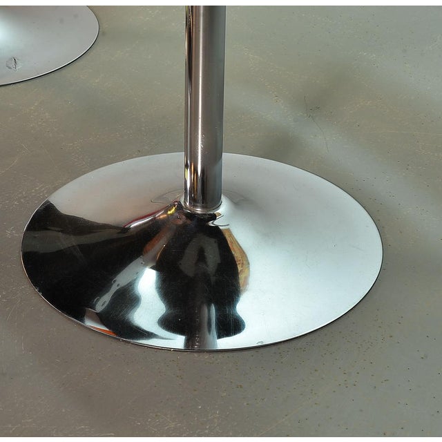 Orange Dining Chairs on Chrome Pedestal attributed to Rudi Verelst for Novalux, 1960s, Set of 6 For Sale - Image 17 of 18