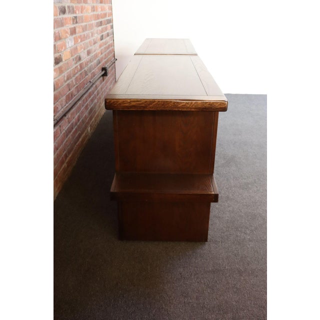 Wood Pair of Vintage Modular Bookcases / Record Shelves in Stained Ash For Sale - Image 7 of 18