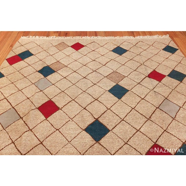 Nazmiyal Collection Mid Century Modern Swedish Geometric Kilim Area Rug For Sale - Image 10 of 10