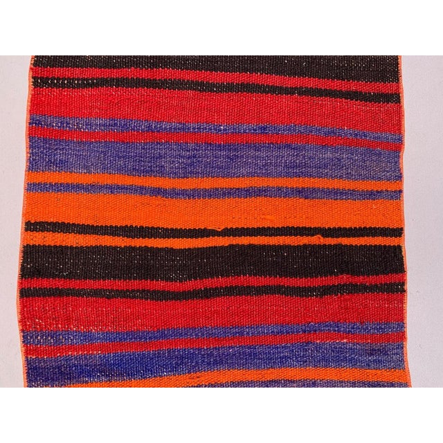 Turkish Narrow Kilim Runner Rug For Sale - Image 5 of 7