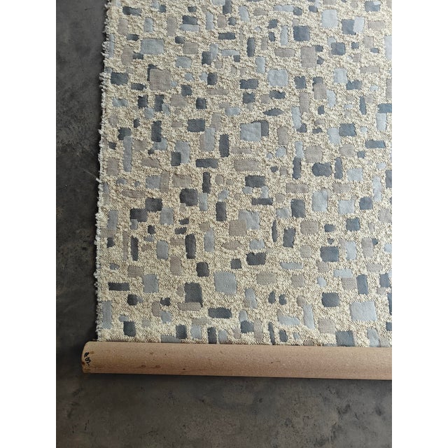 Mid-Century Modern Roger & Goffigion Mica/Angelite Fabric 1 1/4 Yard. For Sale - Image 3 of 4