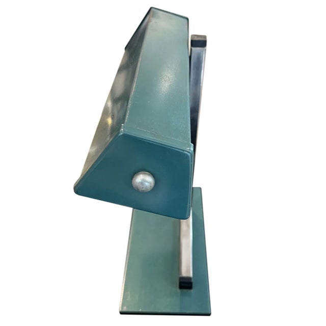 Mid-Century Modern Small French Green Bankers Lamp, 1960s For Sale - Image 3 of 5