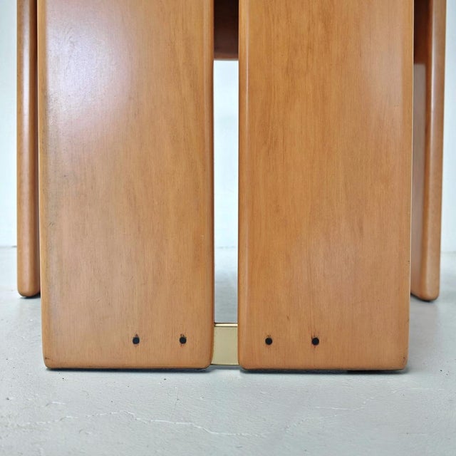 Artona Series Africa Chairs in Light Walnut and Leather by Afra and Tobia Scarpa for Maxalto, 1970s, Set of 4 For Sale - Image 11 of 18