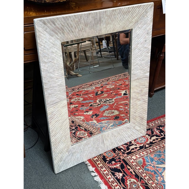Pottery Barn Capiz Rectangular Wall Mirror For Sale - Image 9 of 12