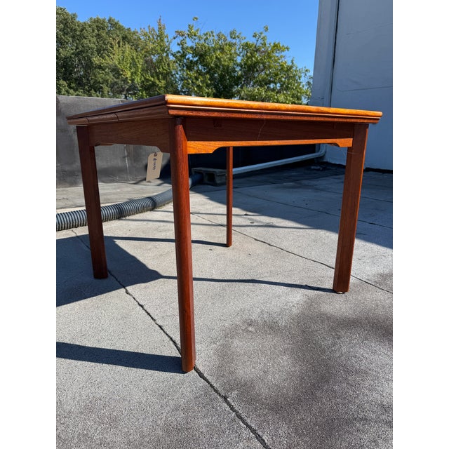 Mid-Century Teak Draw Leaf Table Made in Denmark For Sale - Image 14 of 15