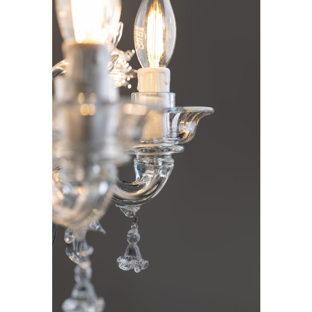 Flavio Poli Vintage Art Deco Murano Glass Chandelier by Flavio Poli for Seguso, 1950s For Sale - Image 4 of 13