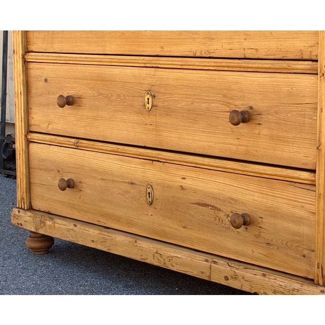 Pine Central European Chest of Four Drawers For Sale - Image 11 of 16