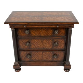 Flame Mahogany Three Drawer Bachelors Chest For Sale