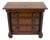 Flame Mahogany Three Drawer Bachelors Chest For Sale