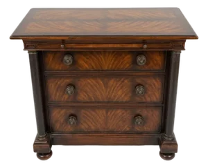 Flame Mahogany Three Drawer Bachelors Chest