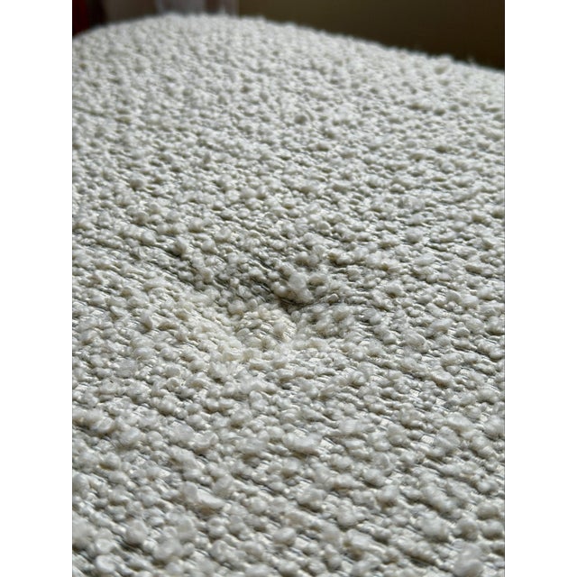 Beige Sunday Occasional Seat in Oak and Cream Bouclé by Fosfeen For Sale - Image 8 of 9