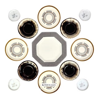 Eclectic Ecru & Umber Vintage Wall Plate Curation - Group of 13 For Sale