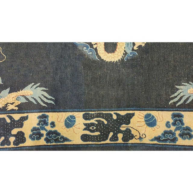 Late 19th Century Late 19th Century Chinese Ningxia Dragon Carpet For Sale - Image 5 of 8