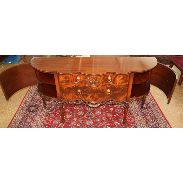 1920s Early 20th Century Batesville Romweber Mahogany Carved Buffet Server Sideboard For Sale - Image 5 of 17