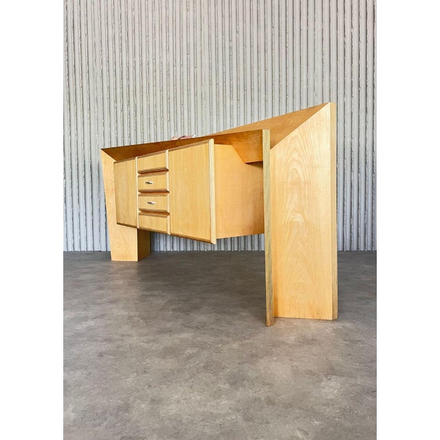 Handmade Asymmetrical Sideboard, 1980s For Sale - Image 18 of 18