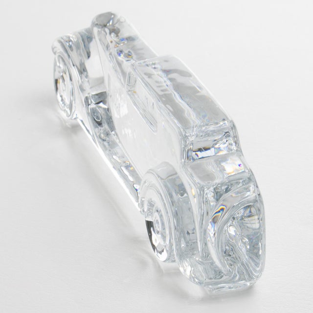 This stunning crystal car paperweight or decorative sculpture is by Daum, France, and was hand-made in the 1980s. The...