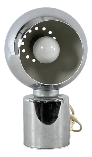 Italian Space Age Chrome Table Lamp by Reggiani, 1970s