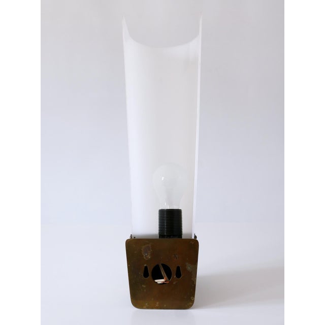 Large Mid-Century Modern Brass & Acrylic Wall Light or Sconce, Germany, 1950s For Sale - Image 12 of 15