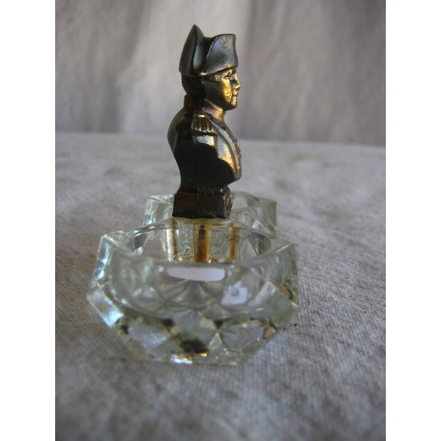 Metal Early 20th Century Napoleon Figure Salt and Pepper Crystal Dish For Sale - Image 7 of 8