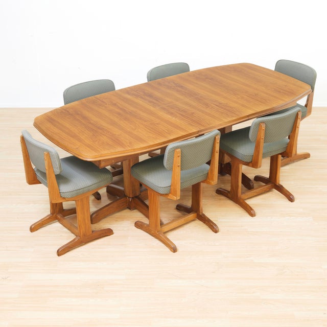 Mid Century Scandinavian Teak Extending Dining Table For Sale - Image 11 of 12