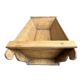 Early 1900s European Wood Dough Bowl For Sale