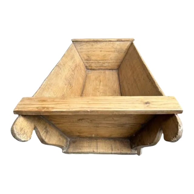 Early 1900s European Wood Dough Bowl For Sale