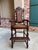 Antique French Child High Chair Renaissance Barley Twist Carved Oak Caned c1890. Direct from France, a rare and...