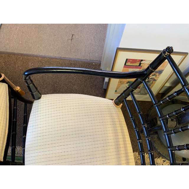 20th Century Faux Bamboo Chairs, Pair For Sale - Image 11 of 16