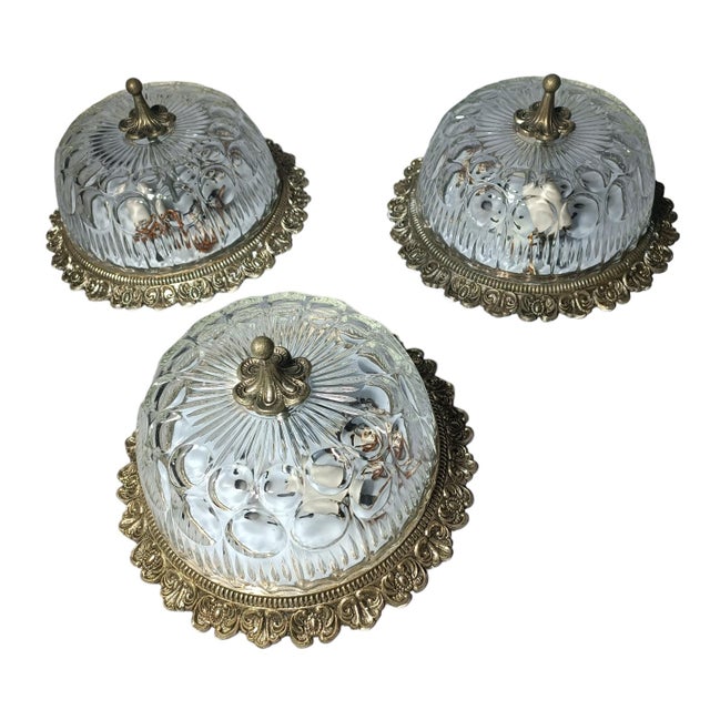 Mid-Century Ceiling Lamps, Set of 3 For Sale - Image 5 of 6