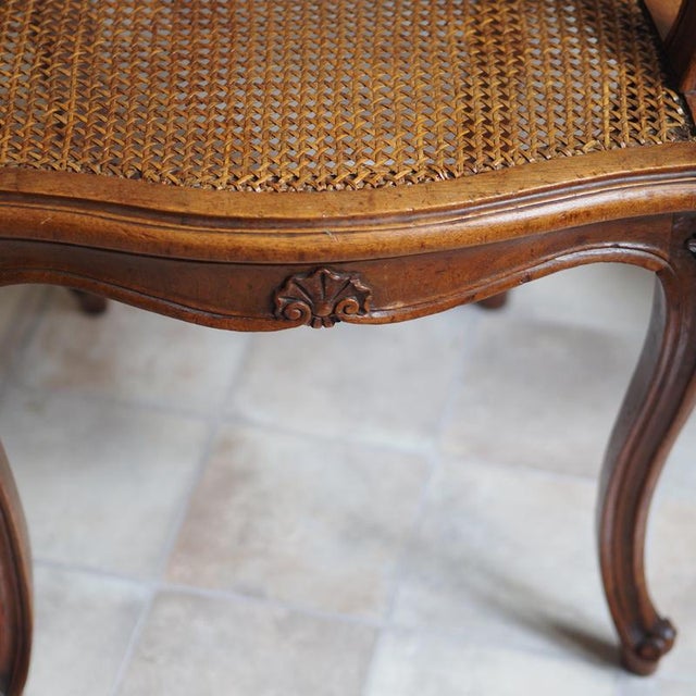 Louis XV Style Armchair with Viennese Caning in Walnut, 1900 For Sale - Image 5 of 9