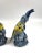 1990s Set of 2 Hand Painted Porcelain Chinoiserie Blue and Yellow Birds For Sale In San Francisco - Image 6 of 9