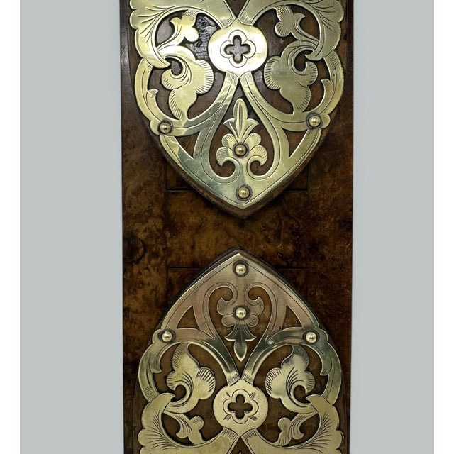 Absolutely stunning Burl Walnut Wooden extendable and foldable Bookslide of exceptional quality and traditional form. Mid...